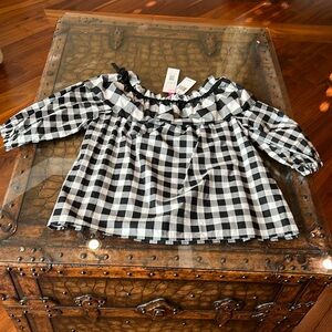 Jenay Blouse in Gingham Check By Parker